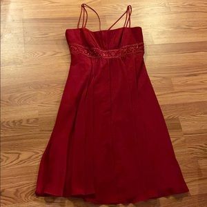 David’s Bridal red cocktail dress 10